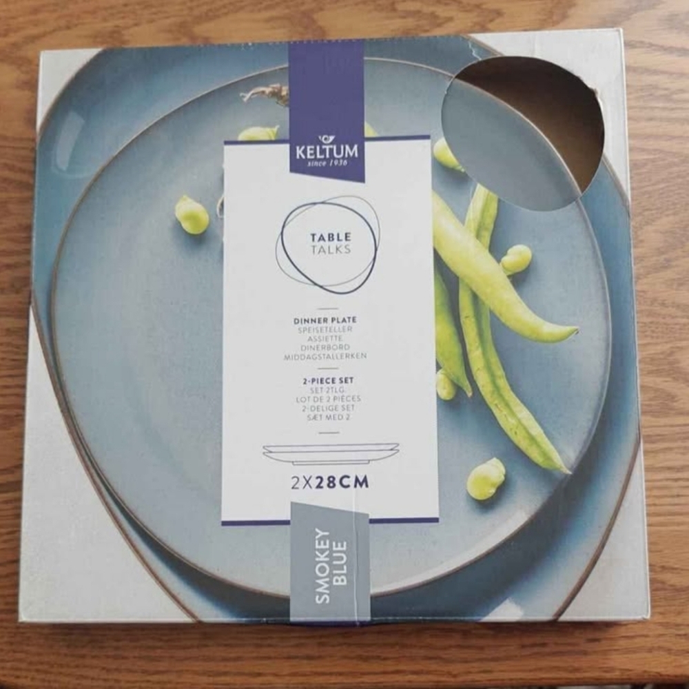 6-Keltum Smokey Blue Dinner Plates